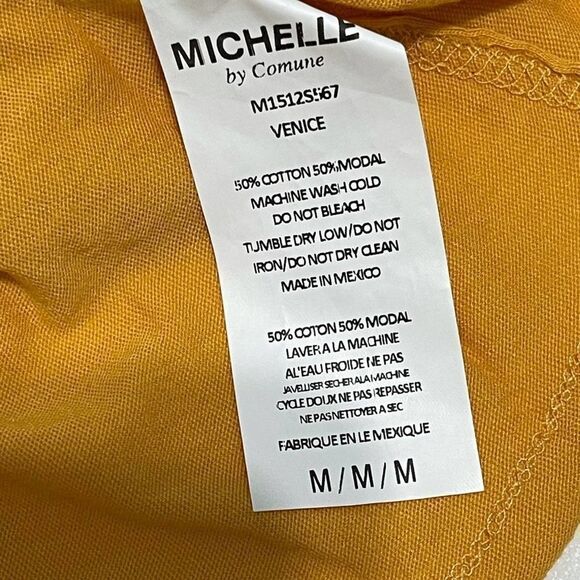 Michelle By Comune Leo Astrology Sign Stars Horoscope‎ Tee T-Shirt Yellow Medium - Picture 9 of 10